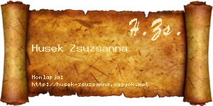 Husek Zsuzsanna névjegykártya